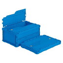 オリコン ペタンコ フタ付き 34.1L ブルー C-30B BL504 ペタンコC-30B(3)
