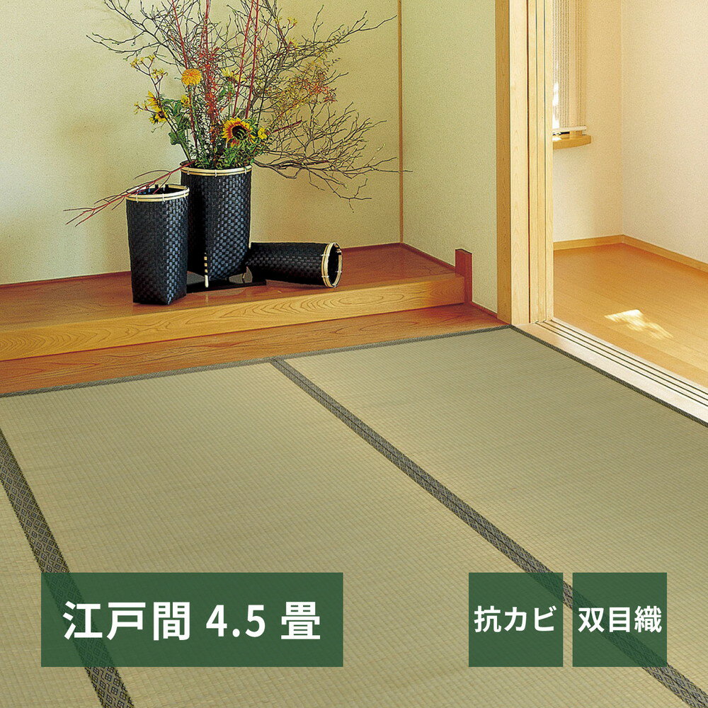 い草カーペット [柳川（やながわ）] 江戸間 4.5帖（261x261cm） グリーン