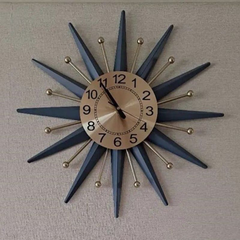 掛け時計 壁掛け アナログ リビング ダイニング 50cm 青 ブルー 見やすい文字盤 柱時計 装飾 インテリア 存在感 エントランス [2]