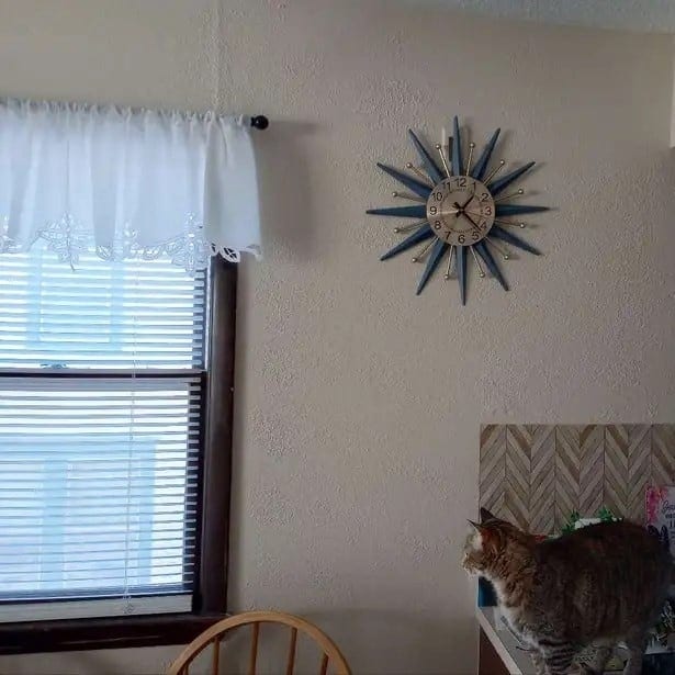 掛け時計 壁掛け アナログ リビング ダイニング 50cm 青 ブルー 見やすい文字盤 柱時計 装飾 インテリア 存在感 エントランス [3]