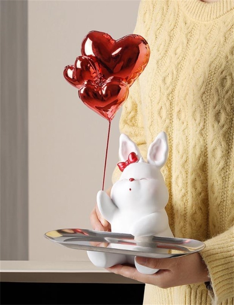 早い者勝ち うさぎの置物 デスクトップ インテリア 親友へ 結婚プレゼント バレンタインデープレゼント..