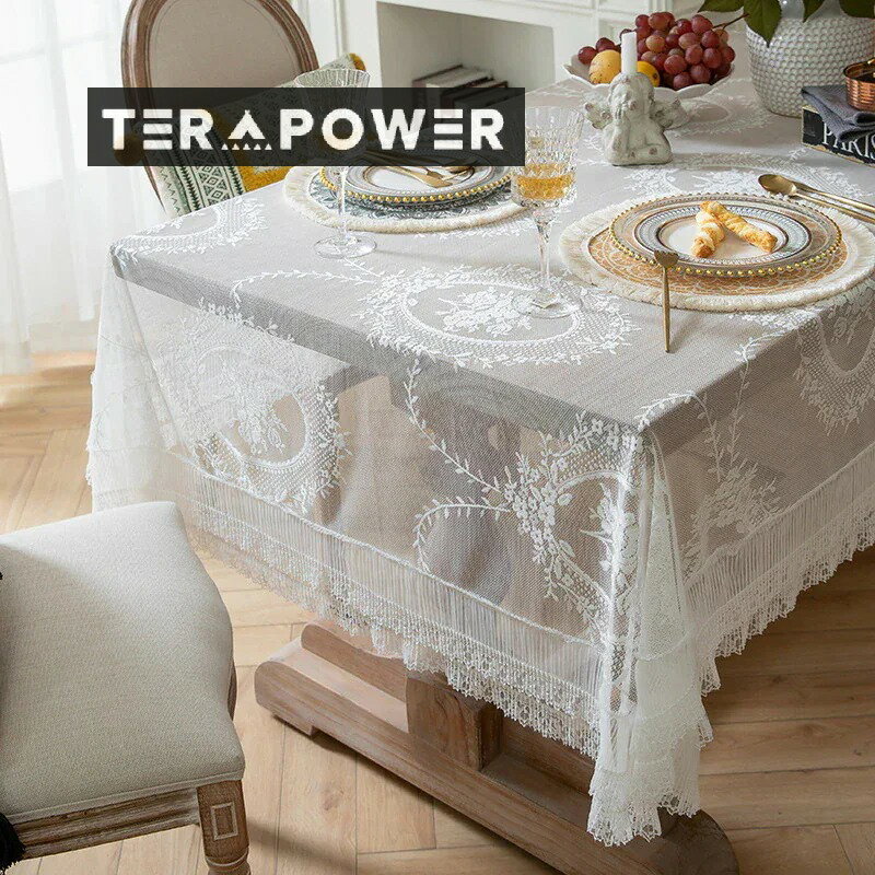 フレンチロマンチックレースのダイニングテーブルクロス白いジャカード結婚式装飾テーブルクロス用ホテルテーブルクロス