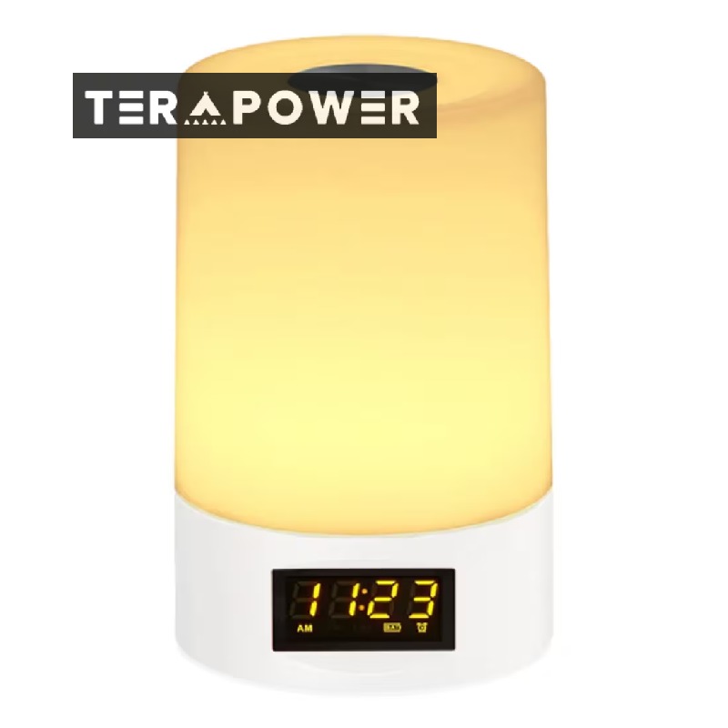 目覚まし時計 置き時計 デジタル時計 間接照明 鳥声 アラーム 授乳ライト コードレス 充電式 タッチ操作