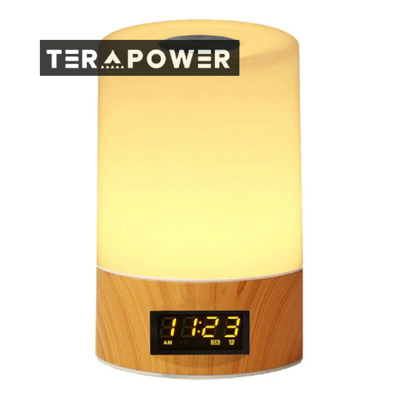 目覚まし時計 置き時計 デジタル時計 間接照明 鳥声 アラーム 授乳ライト コードレス 充電式 タッチ操作