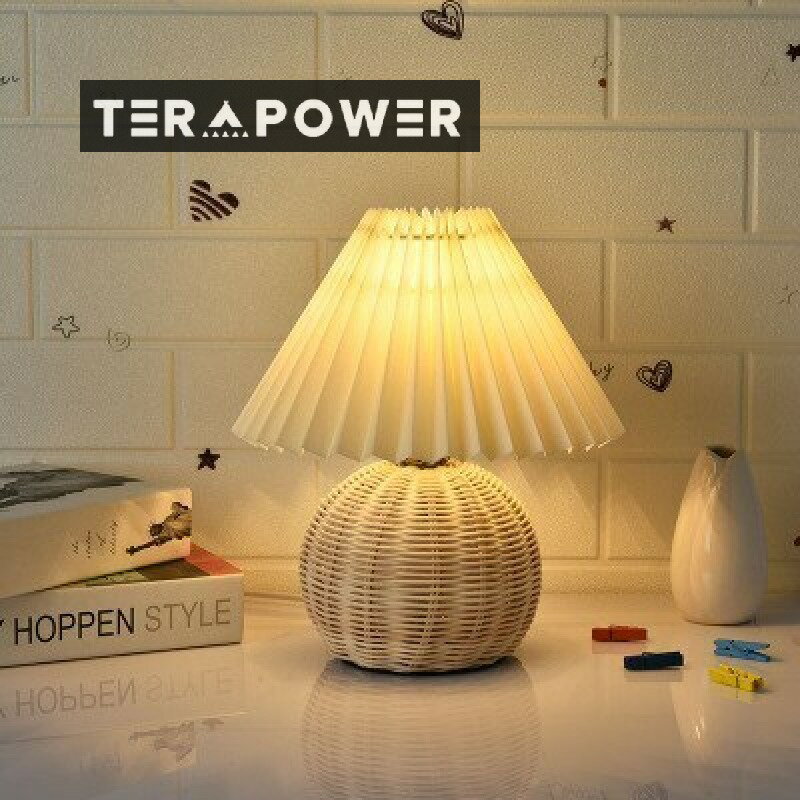 雑貨 間接照明 ヴィンテージシェードプリーツランプ テーブルランプ デスクライト インテ