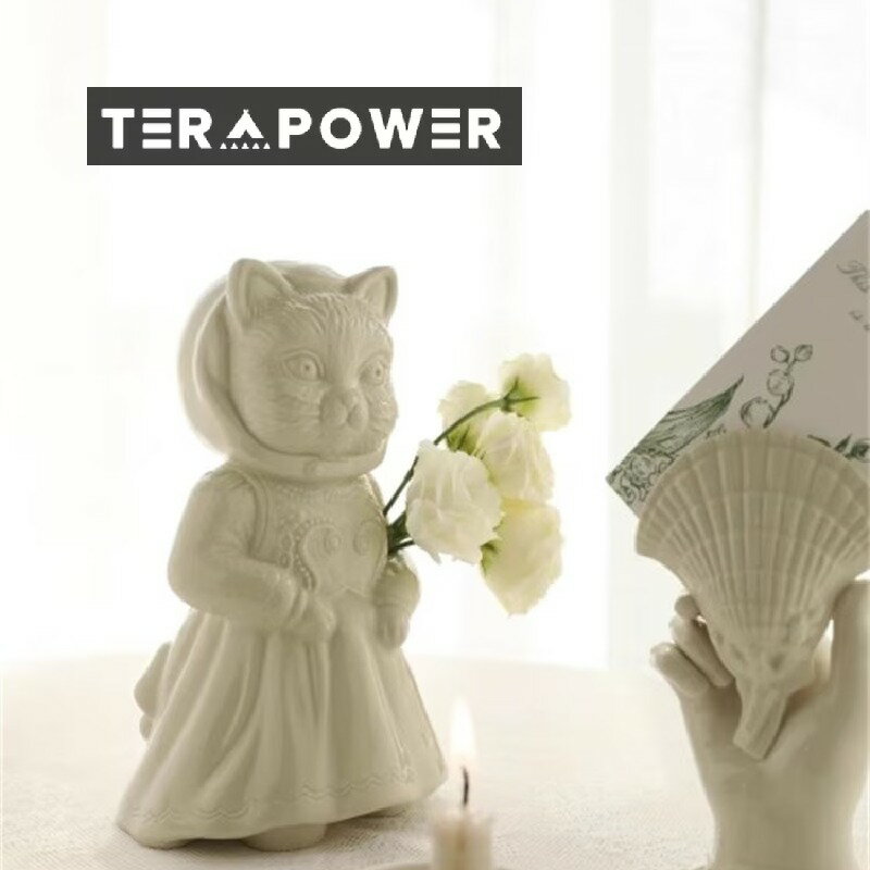 スタイル 小容量 玄関振り子 シック 洗練された セラミック花瓶 水耕栽培器 猫花瓶