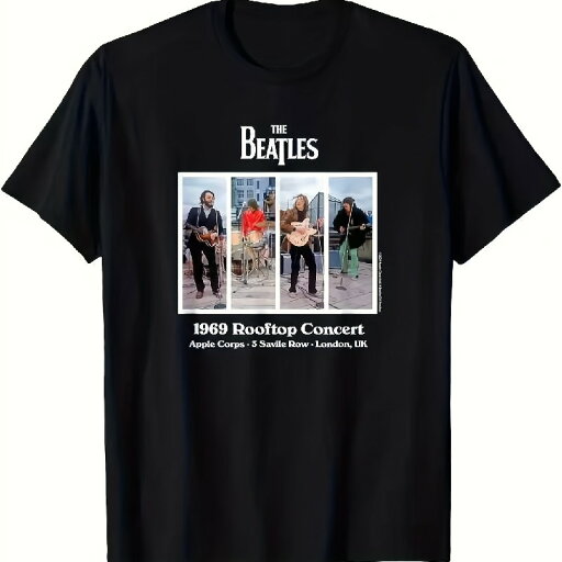 200gメンズ ビートルズ 1969 ルーフコンサート グラフィックTシャツ、綿100%、ブラックカジュアルティー、象徴的なバンドデザイン、ファンやギフトに最適、Shirt001、歴史的イベントシャツ | ヴィンテージバンドティー | 高弾性生地 200gメンズ ビートルズ 1969 ルーフコンサート グラフィックTシャツ、綿100%、ブラックカジュアルティー、象徴的なバンドデザイン、ファンやギフトに最適、Shirt001、歴史的イベントシャツ | ヴィンテージバンドティー | 高弾性生地