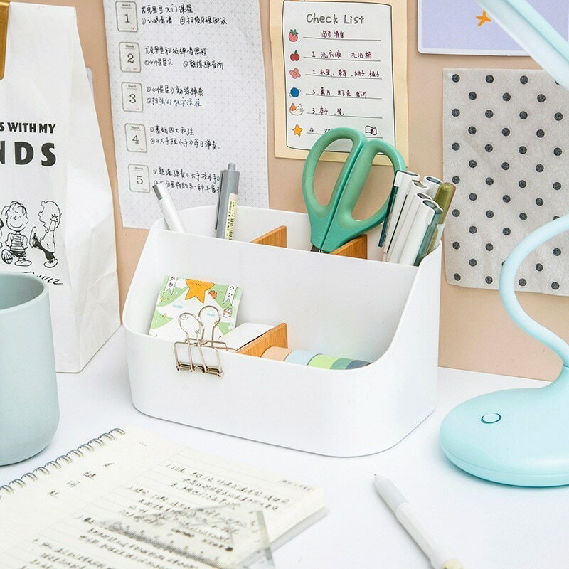 クリエイティブオフィス収納ケース多機能ペンケース学生用シンプルなデスクトップ棚少女化粧箱の