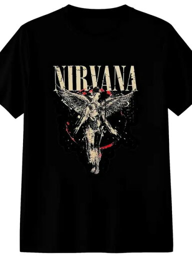 200gはバンドの象徴的な「NIRVANA」の文字と経典の天使の図案が印刷されていて、ロック文化の周辺の服装に属して、いつもロック愛好家のために選択して、涅槃のバンドとロックスタイルに対する好みを表します。 200gはバンドの象徴的な「NIRVANA」の文字と経典の天使の図案が印刷されていて、ロック文化の周辺の服装に属して、いつもロック愛好家のために選択して、涅槃のバンドとロックスタイルに対する好みを表します。