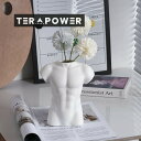 メンズホワイトボディー フラワーベース 花瓶 ボディモデリング 男性 白 マッチョ 韓国