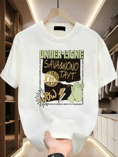 フロントにカラフルなグラフィックと文字をあしらった、200gのホワイト・クルーネック半袖Tシャツ。ピュア・コットン製で、着心地がよく通気性に優れ、厚手の生地感です。 フロントにカラフルなグラフィックと文字をあしらった、200gのホワイト・クルーネック半袖Tシャツ。ピュア・コットン製で、着心地がよく通気性に優れ、厚手の生地感です。