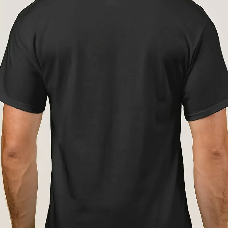 200g ファッションの新トレンド！ブラックの半袖Tシャツにプリントを施し、個性的なスタイルに