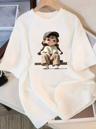 200g癒し萌えキャラです!イラストプリントの白い半袖Tシャツに突っ込まれたフード付きツインテール+お座りのかわいさ白Tで爽やかにコーディネートできます。 200g癒し萌えキャラです!イラストプリントの白い半袖Tシャツに突っ込まれたフード付きツインテール+お座りのかわいさ白Tで爽やかにコーディネートできます。