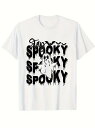 200グラムの白いTシャツのパターンはゴースト、バットであり、不気味な、楽しい休日のシンボルを伝え、トレンディな服のハロウィーン、ゴースト文化のテーマに属し、創造的な休日の要素がプリントされたTシャツのスタイルです。