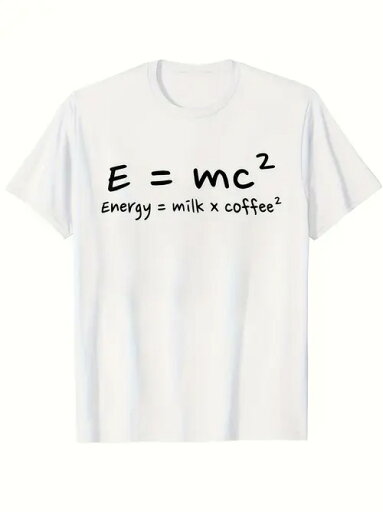 200グラムの白いTシャツは、創造的な科学+コーヒーのクロスボーダー印刷Tシャツのスタイルに関連付けられている科学式とコーヒーのエネルギーの楽しみの創造的な遊びを伝えるために、衣類の科学(物理学)の楽しみ、コーヒー文化をテーマに属しています! 200グラムの白いTシャツは、創造的な科学+コーヒーのクロスボーダー印刷Tシャツのスタイルに関連付けられている科学式とコーヒーのエネルギーの楽しみの創造的な遊びを伝えるために、衣類の科学(物理学)の楽しみ、コーヒー文化をテーマに属しています!