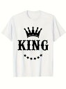 コットン200gのこのTシャツは、フロントに黒の王冠のグラフィックと文字、そして王冠の下には小さな星の列があしらわれ、全体的にシンプルかつ王者の風格を感じさせる...