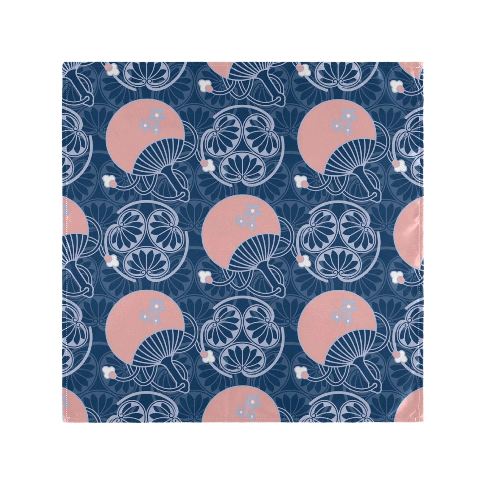 給食ナフキン 小お弁当クロスホテル 業務用 家庭用 可愛い かわいい 和風 和柄 紺色 ネイビー 日