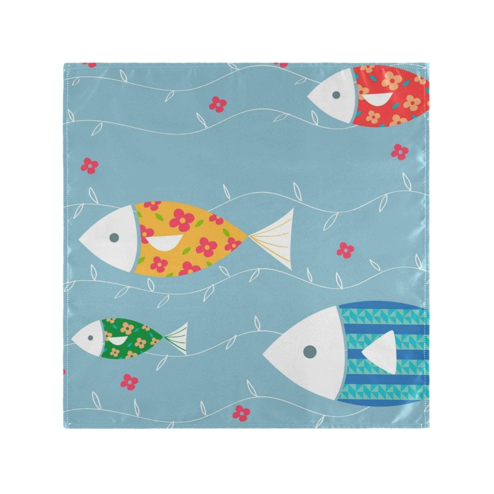 給食ナフキン 小お弁当クロスホテル 業務用 家庭用 可愛い かわいい 魚 さかな 可愛い かわいい