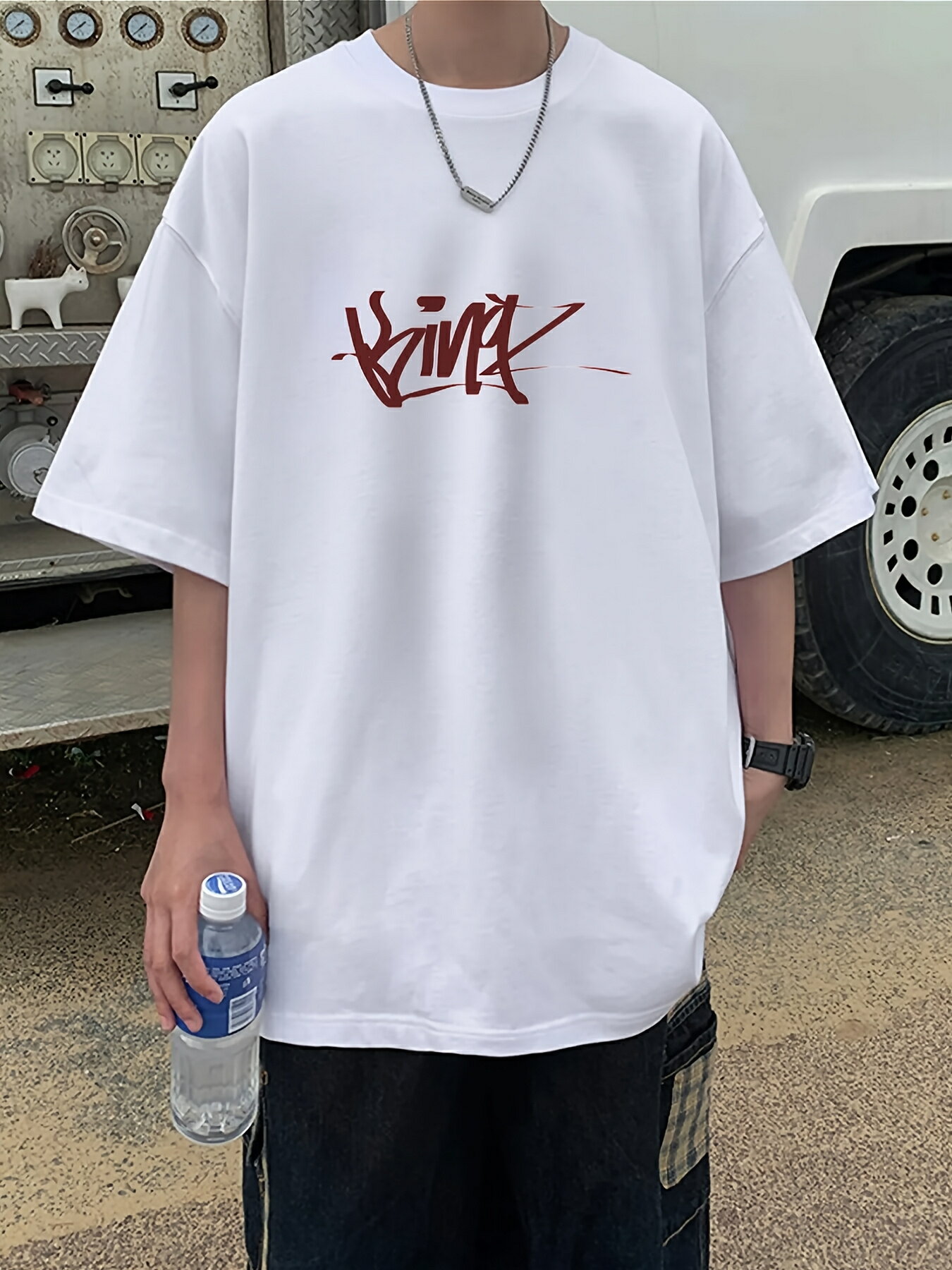 200gメンズ ハイクオリティ 230G コットン製 Tシャツ - デジタルプリントデザイン - 皮膚に優しい、ピ..