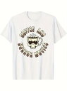 200gの白い半袖Tシャツ、ドクロの形をしたコーヒーカップの柄がプリントされ、その周りを文字が囲んでいる。(4)