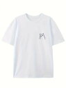 200gの白半袖Tシャツは、左胸にスケッチ風の猫プリントが施されたシンプルでキュートなデザイン。タイドブランドのメンズとレディースモデル、生地は快適で通気性があ...