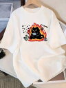 200gイライラゲームにゃんです!趣味イラストプリント白半袖Tシャツこの共感感が黒猫の「手に汗をかいてゲームをします」に、ユーザーのDNAが働きました。白Tは爽やかで使いやすいです。