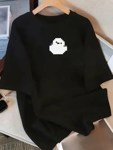 200gの黒Tシャツに白いピクセル風のキャラクターが入っていて、シンプルでデザイン性があります。アイテム属性:半袖Tシャツに属し、カジュアルな日常着として、シンプルさを追求するのに適しています。 200gの黒Tシャツに白いピクセル風のキャラクターが入っていて、シンプルでデザイン性があります。アイテム属性:半袖Tシャツに属し、カジュアルな日常着として、シンプルさを追求するのに適しています。