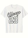 200gのコットン製Tシャツで、ブラックの大文字と背番号「23」がスポーティなフォントでフロントにプリントされている。