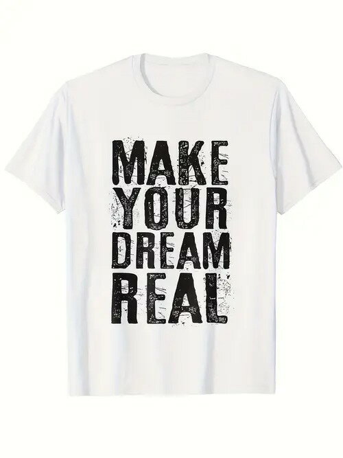 200gのコットン製Tシャツで、フロントにはブラックの文字がプリントされている。