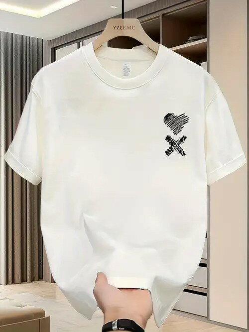 200gのブラック半袖Tシャツは、背中にホワイトの文字、その下にスマイル・フェイスのモチーフを配し、ポジティブで楽観的なムードを表現している。コットン素材は着心地がよく、通気性に優れている。
