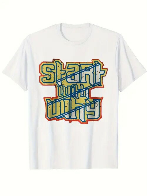200グラムの白いTシャツは、物理的な情報は、カラフルなアートレタリングの上部に印刷され、フォントのデザインは、レトロなストリートスタイルを持って、文化的な衣類のパターン設計の傾向に属しています。