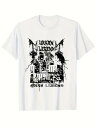 200グラムの白いTシャツは、パターンがゴシック建築、コウモリの翼や他の要素が含まれており、暗い、ファンタジーのテーマの全体的なプレゼンテーションは、主に創造的...