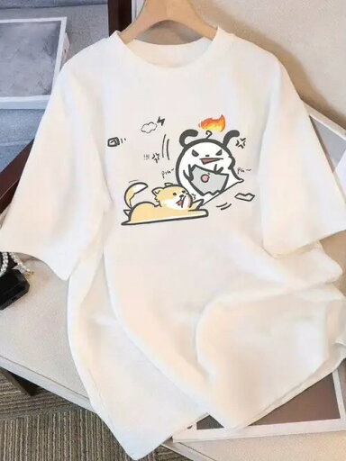 200gはパンダと柴犬で、稲妻、炎などの要素を組み合わせます)、風格は趣味で、活発で、丸首の半袖スタイルに属して、日常のカジュアルな服装に適して、青春の活力と萌え雰囲気を見せて、気楽で楽しい感じを伝えます。 200gはパンダと柴犬で、稲妻、炎などの要素を組み合わせます)、風格は趣味で、活発で、丸首の半袖スタイルに属して、日常のカジュアルな服装に適して、青春の活力と萌え雰囲気を見せて、気楽で楽しい感じを伝えます。