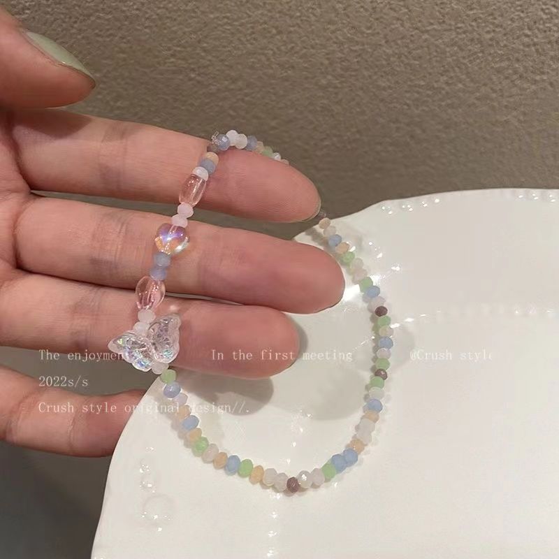 マカロンカラーの象モチーフセラミックビーズブレスレット（女性用）夏向けニッチデザイン 親友用ブレスレット ドパミンアクセサリー