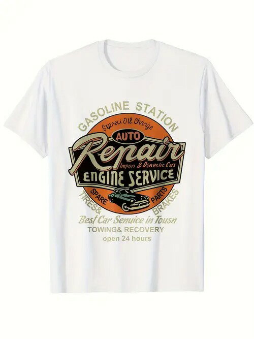 フロントにカラフルなグラフィックとテキストがプリントされた200gのコットンTシャツ。 全体的にヴィン..