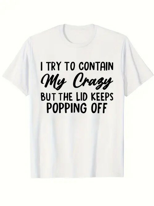 200グラム綿Tシャツ快適で通気性、前面に印刷された黒いテキストは、フォントは、ユーモアの全体的なスタイルは、同じモデルと男性と女性のルーズフィット、サイズの変更を持っている