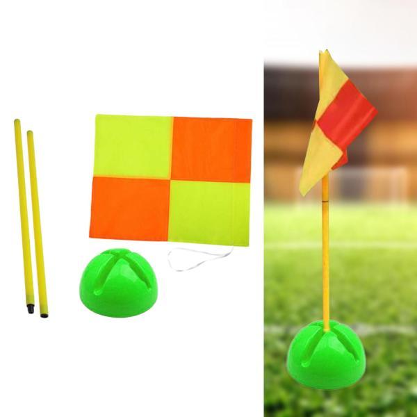 サッカーコーナーフラッグ ポータブル交換用 ベース付き フットボールフィールドコーナーフラッグ 1mポ..