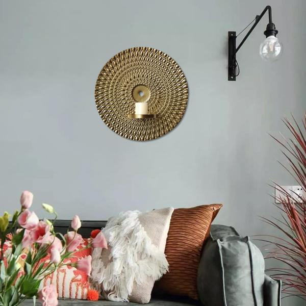 ダイニングルームパティオヤード用ウォールキャンドル燭台鉄ハンギングキャンドルホルダー15x15x6cm