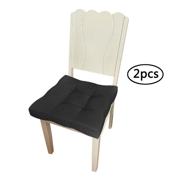 椅子シートパッドクッション屋内屋外ダイニングガーデンパティオソフトホームデコレーションブラック [3]