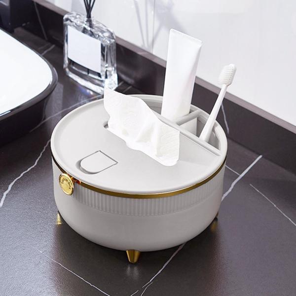 丸型ティッシュホルダーダイニングルーム用ペーパーディスペンサー会議室ホワイト