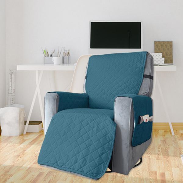 オフィスホームブルーグリーンS用リクライニングチェアカバー洗濯可能な防水ソファカバー