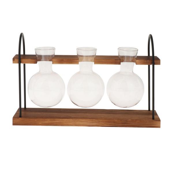 説明:[素材]: 水耕花瓶は木とガラス素材で作られており.フラワーアレンジメント.家の装飾.ギフトの作成に最適です.[美しい写真小道具]: 電球ガラス花瓶はエレガントな感覚に適しています.色付きの水でボトルを絞ったり.中に小石や花を入れたり...