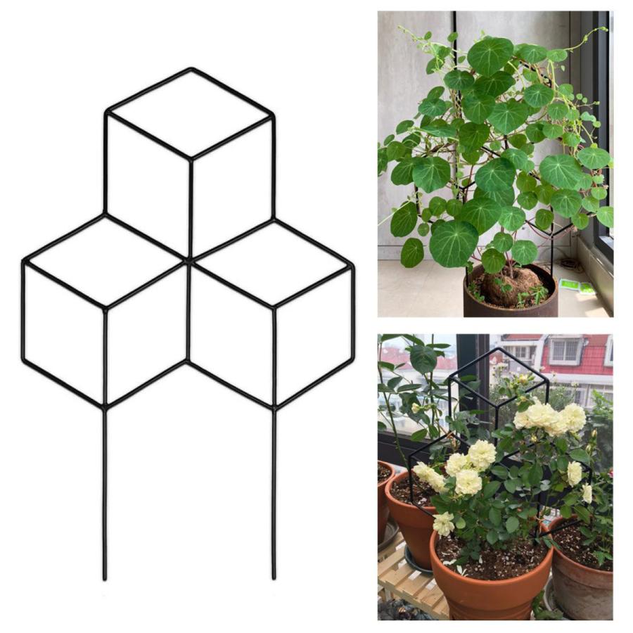 金属の庭のためのトレリス植物クライミング装飾鉢植えサポートステークス植物花野菜ローズつるエンドウアイビー用スタンドキュウリ