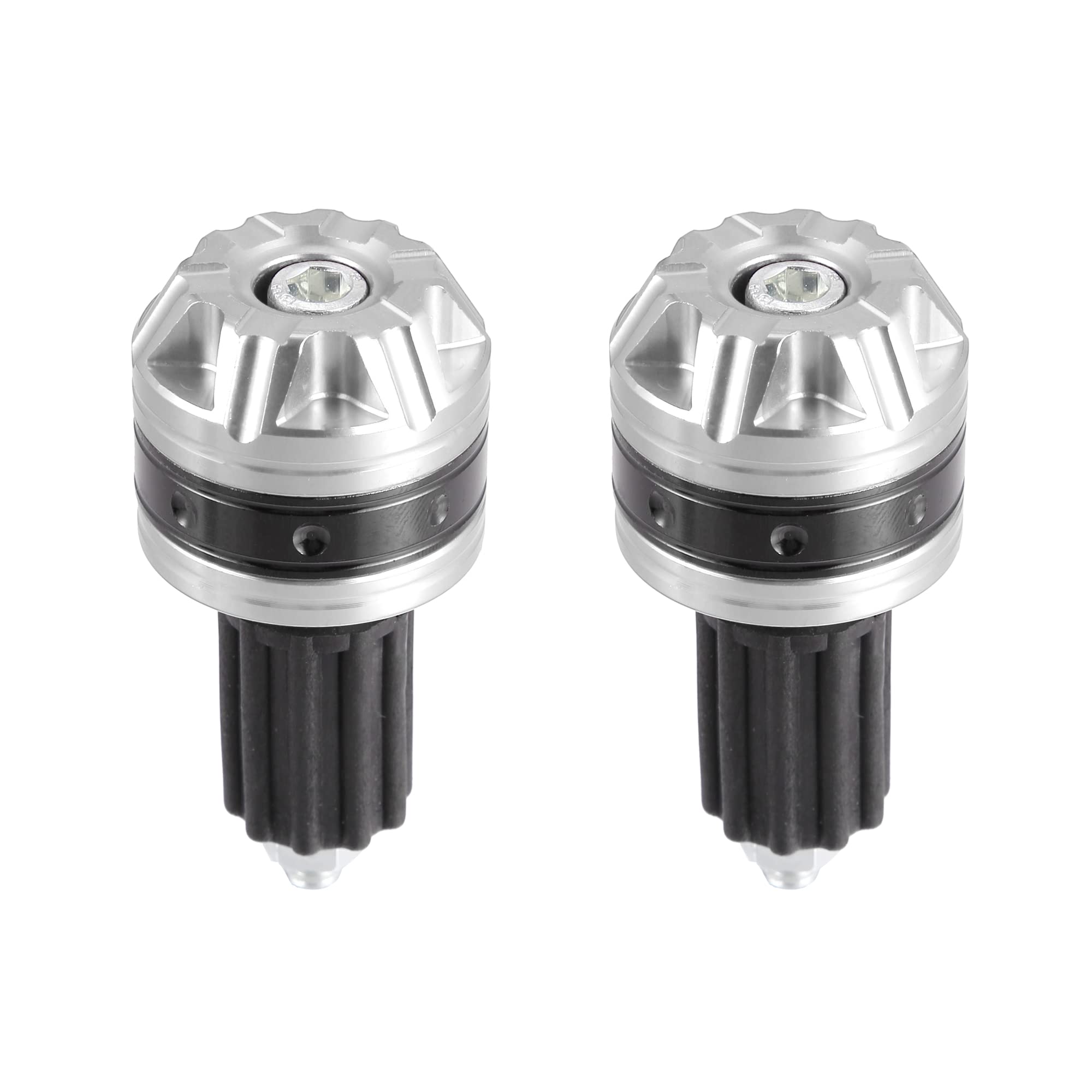 Tハンドルバーエンドキャップ プラグバーエンド ユニバーサル アルミニウム合金 オートバイ用 18mm シ..