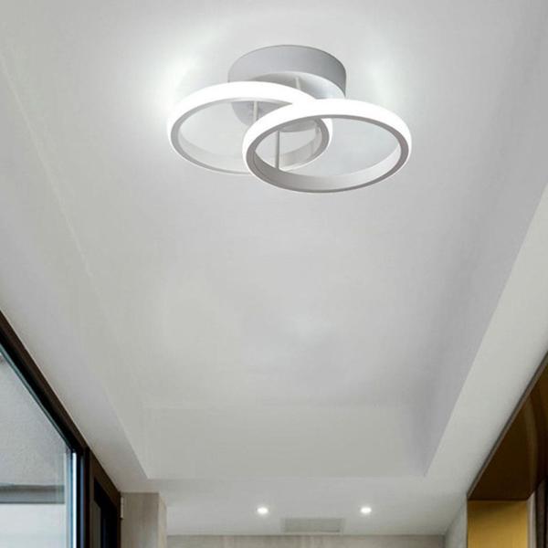 北欧LEDシーリングライト18W、110Vアルミニウムバスルームベッドルームホテルホワイトライト(3)