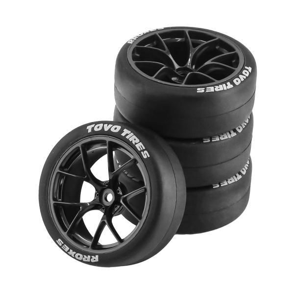 4x RC カー ラリー ドリフト タイヤ 耐摩耗性 12mm ハブ耐久性 XV01 1:10 RC オンロードカーアクセサリ..