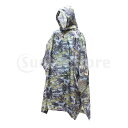 ノーブランド品 狩猟 キャンプ アウトドア ハイキング用 防水 バイオニック レインコート 雨衣 ポンチョ 超軽量 迷彩 全2色
