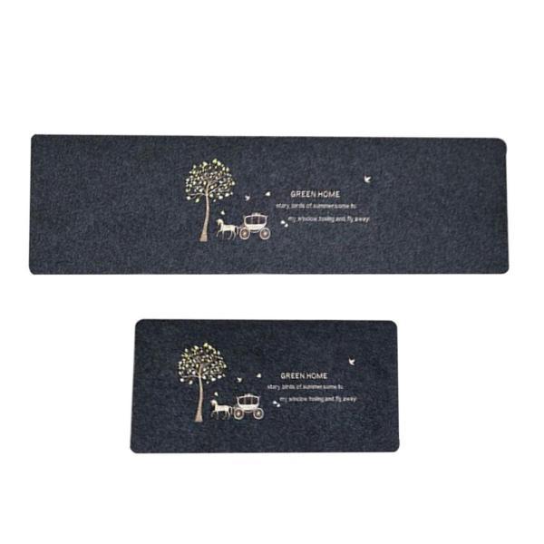2ピース滑り止めキッチンマット玄関マットバスルームランナーラグキャリッジ