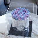 不滅の花 バラの花 スローバケツ フラワーボックス バレンタインデー ギフト 女性への贈り物 誕生日プレゼント 記念日などに リボン付きアクリルギフトボックス