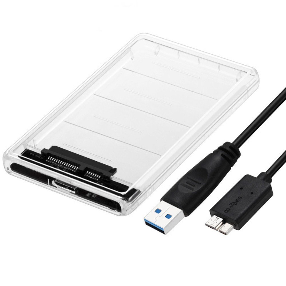 透明な 2.5インチ HDDケース USB 3.0接続 SATA対応 HDD/SSD 外付け ドライブ ケース ネジ&amp;工具不要..